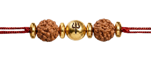 925 Rudraksh Trishul Rakhi