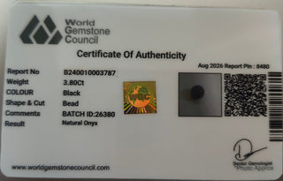 Gloss Onyx lab certificate 12