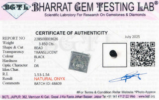 Gloss Onyx lab certificate 5