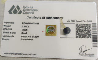 Gloss Onyx lab certificate 10