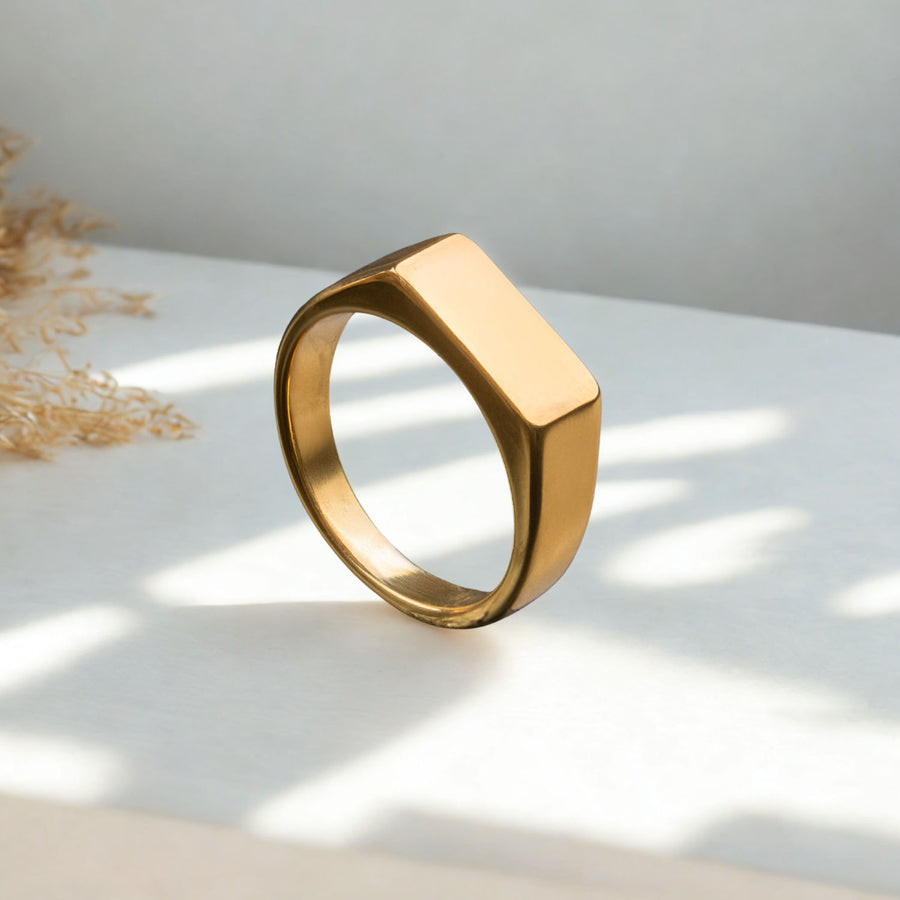 Personalised Noir Band Ring