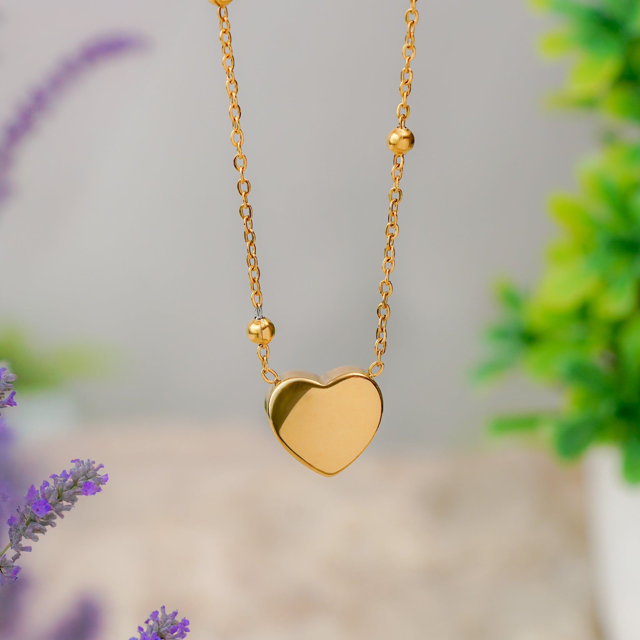 Gold Paris Heart Necklace