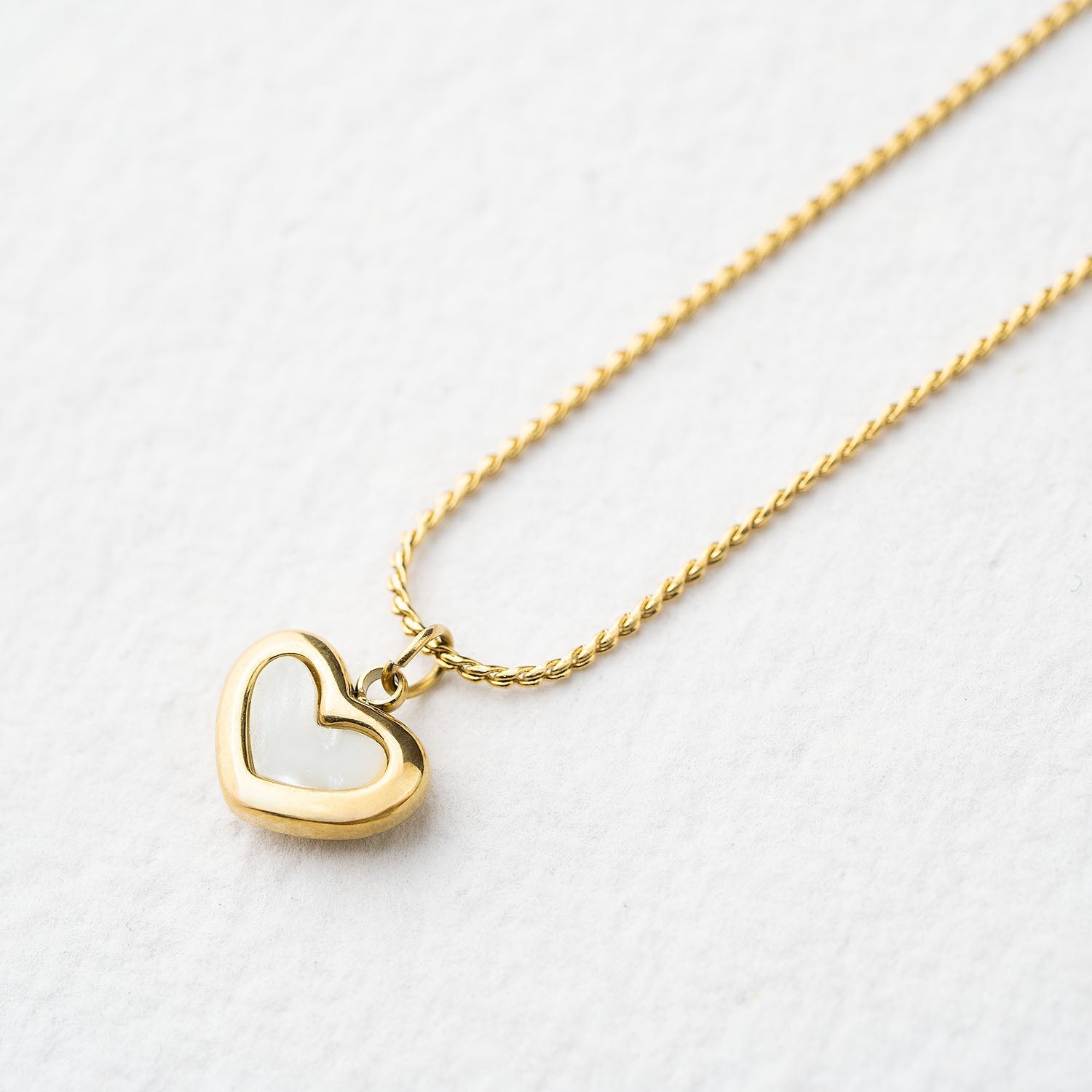 W Premium Jewellery Gold Heart Pendant Reversible Necklace