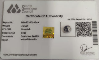 Grey Hematite lab certificate 11