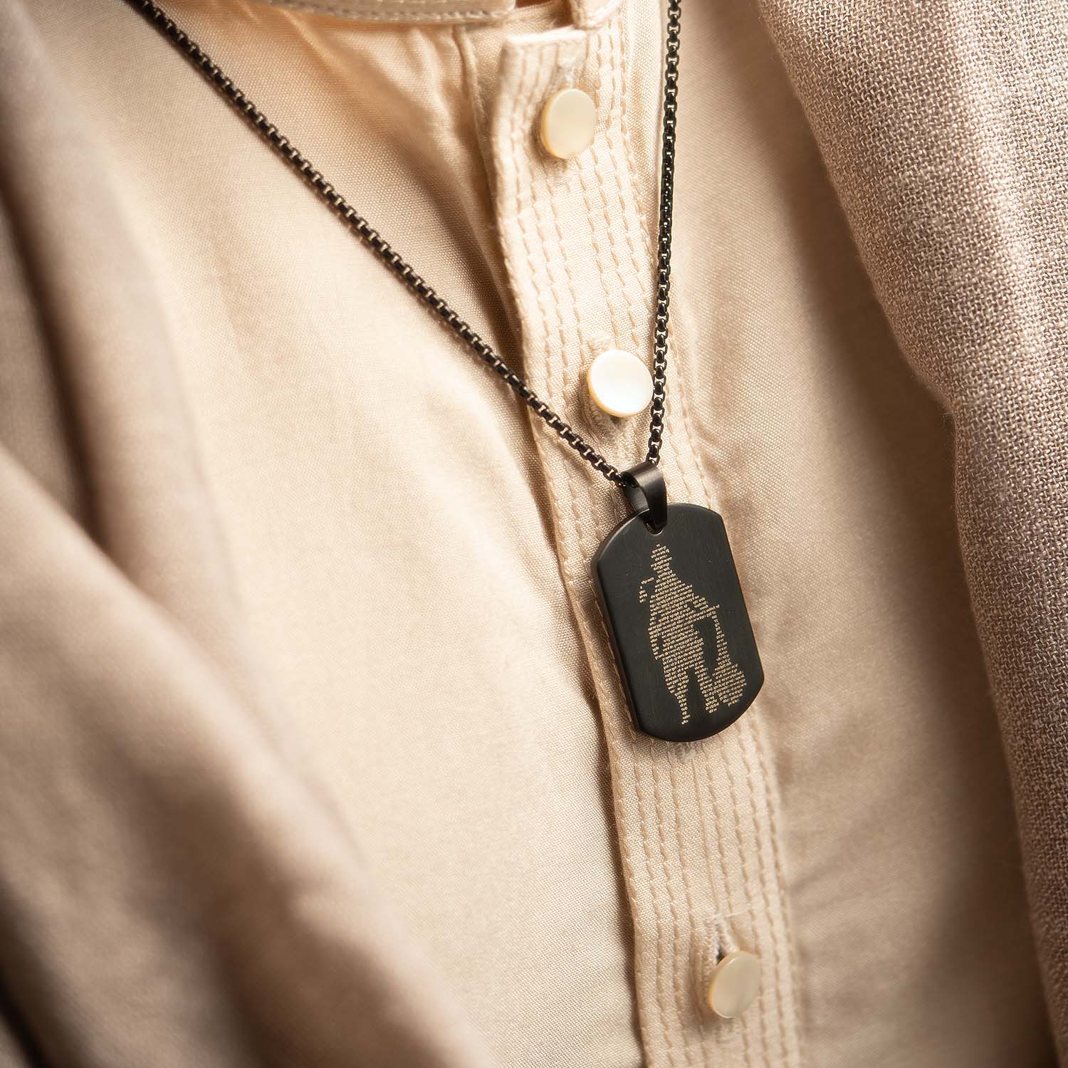 Shop Black, Silver, Gold Hanuman Chalisa Necklace Online Mesmerize