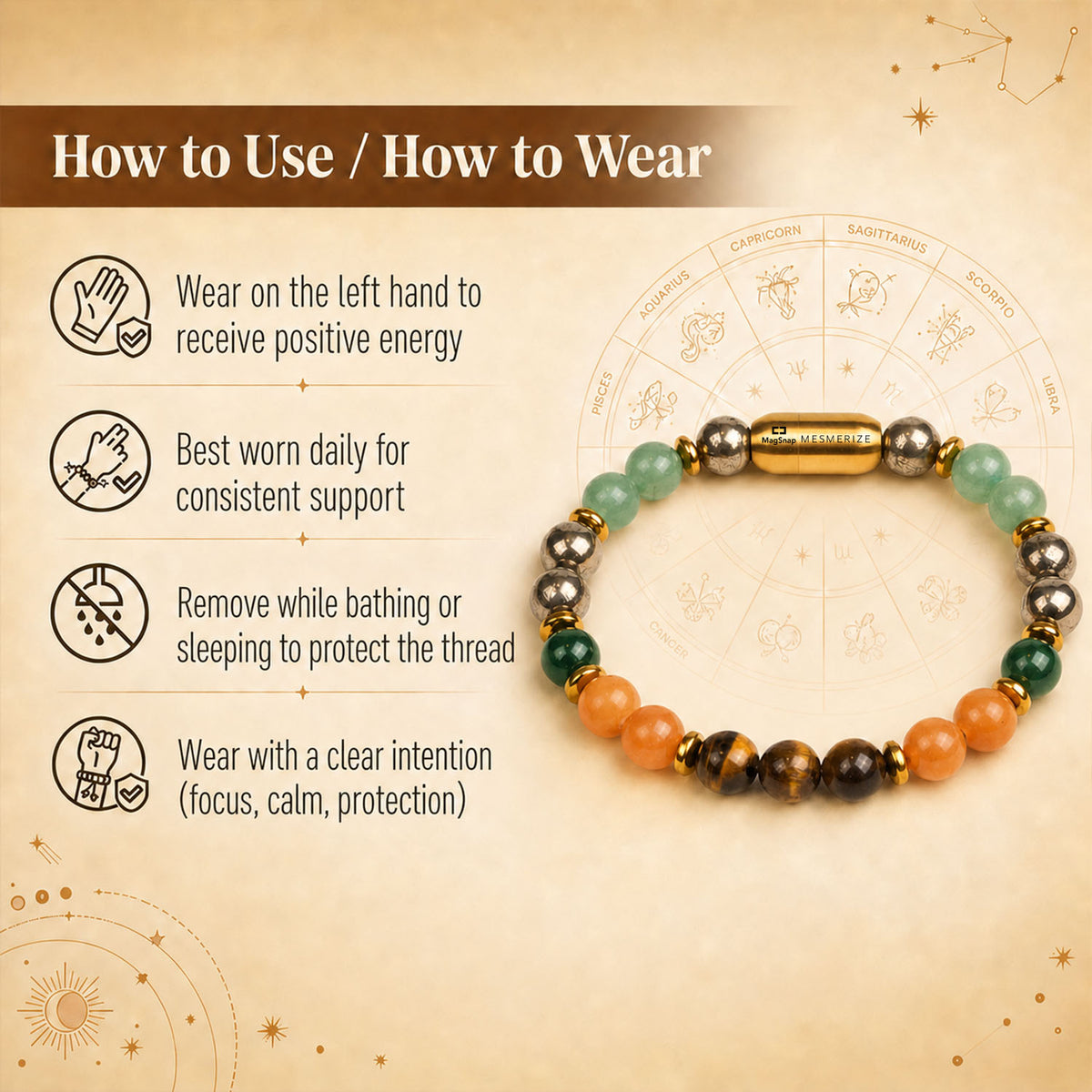 Dhanyog Wealth Attraction Natural Stone Bracelet 2