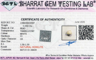Howlite lab certificate 6
