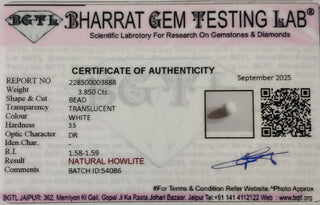 Howlite lab certificate 4