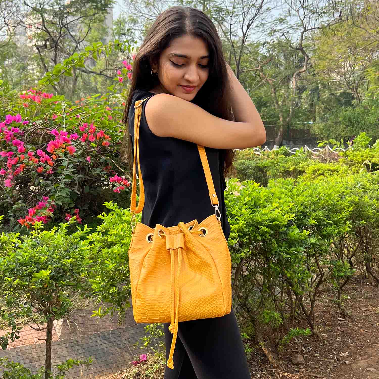 Yellow bucket clearance bag