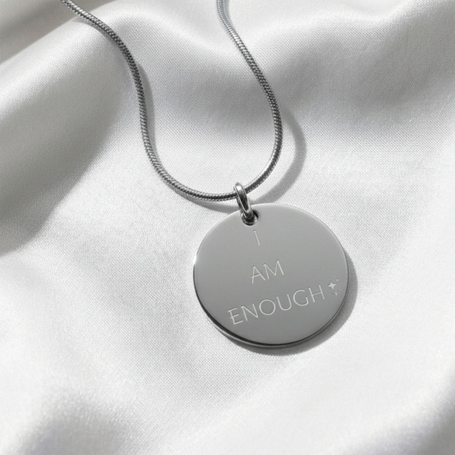 I AM ENOUGH Circle Necklace