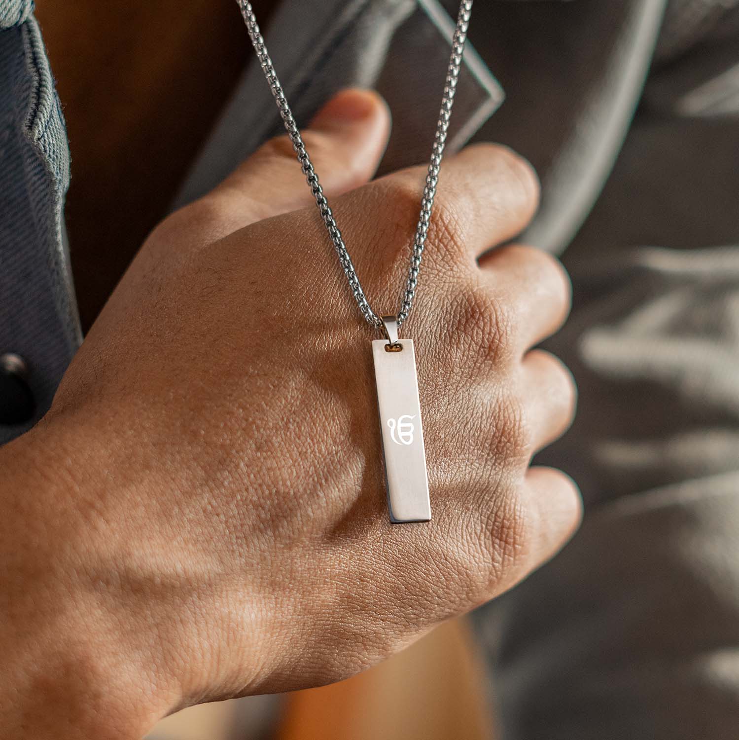 Ik Onkar Spiritual Mini Tag Black