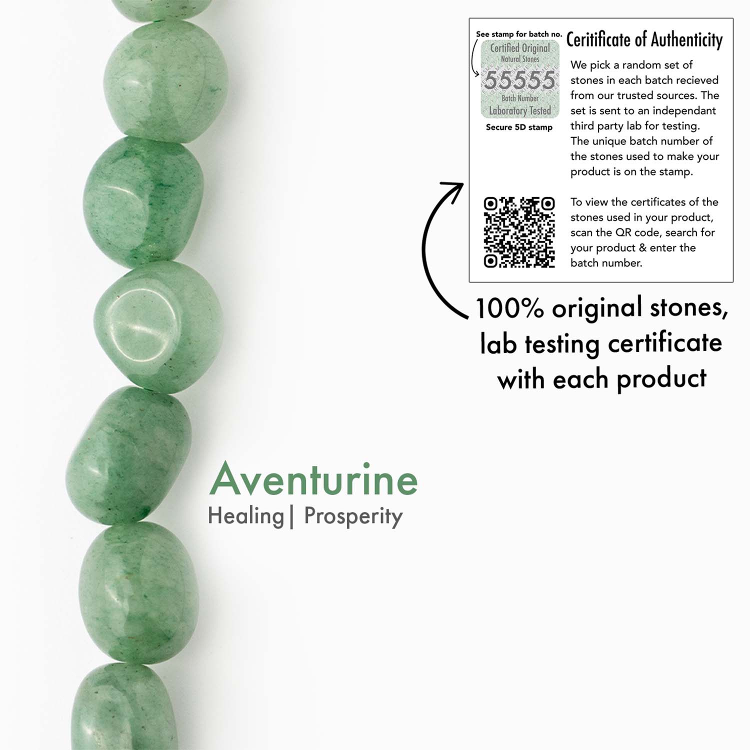 Aventurine Tumble Natural Stone Bracelet