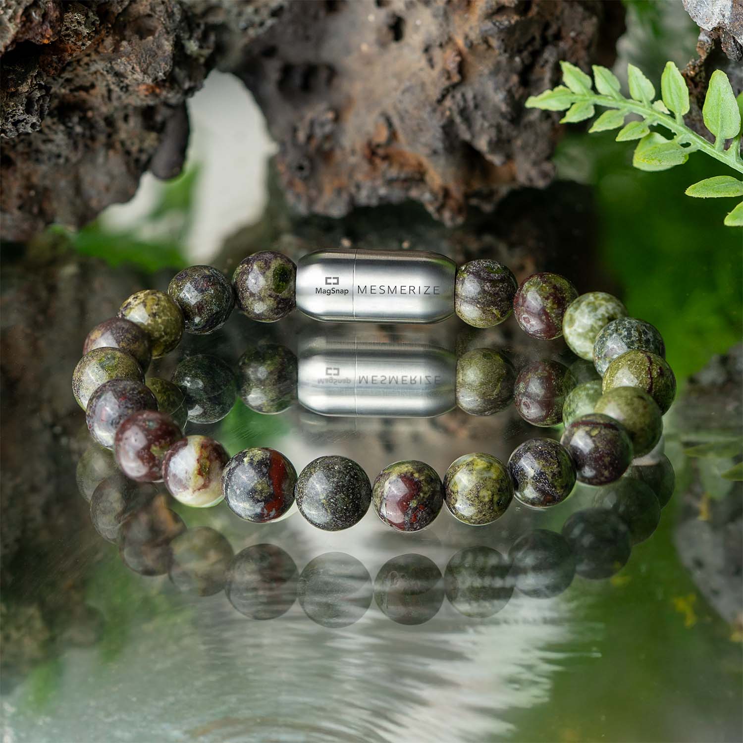 Inner Strength Dragonblood Natural Stone Bracelet with MagSnap 2