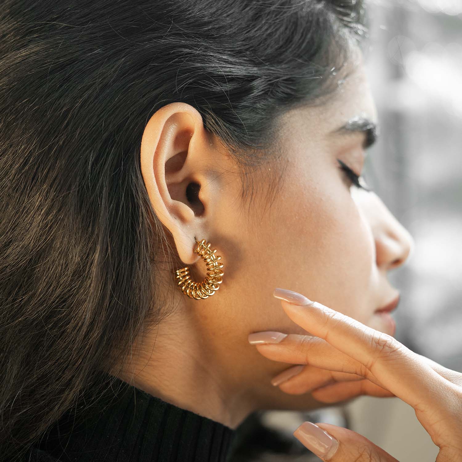 Ivy Spring 18K Gold Hoop Earrings