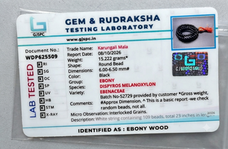 Karungali lab certificate 1