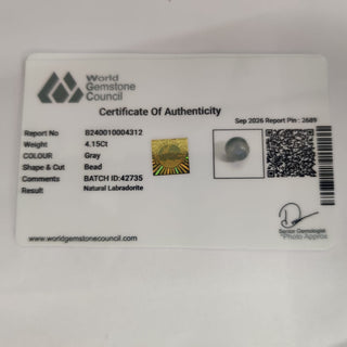 Labradorite lab certificate 7