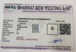 Labradorite lab certificate 3