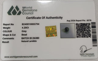 Larvikite lab certificate 13