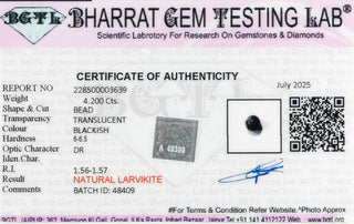 Larvikite lab certificate 5