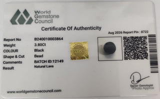 Lava Stone lab certificate 12