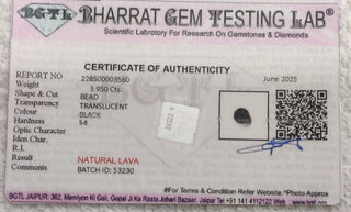 Lava Stone lab certificate 4