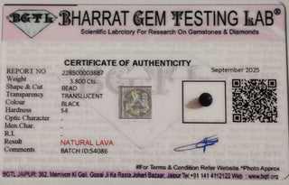 Lava Stone lab certificate 7
