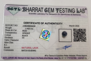 Lava Stone lab certificate 10