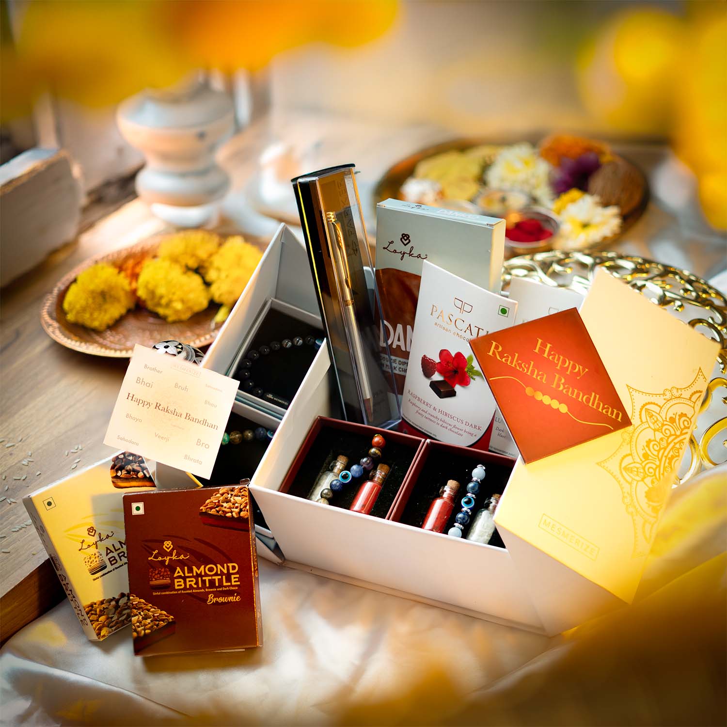 Super 9 Chakra Rakhi Luxury Duo Hamper