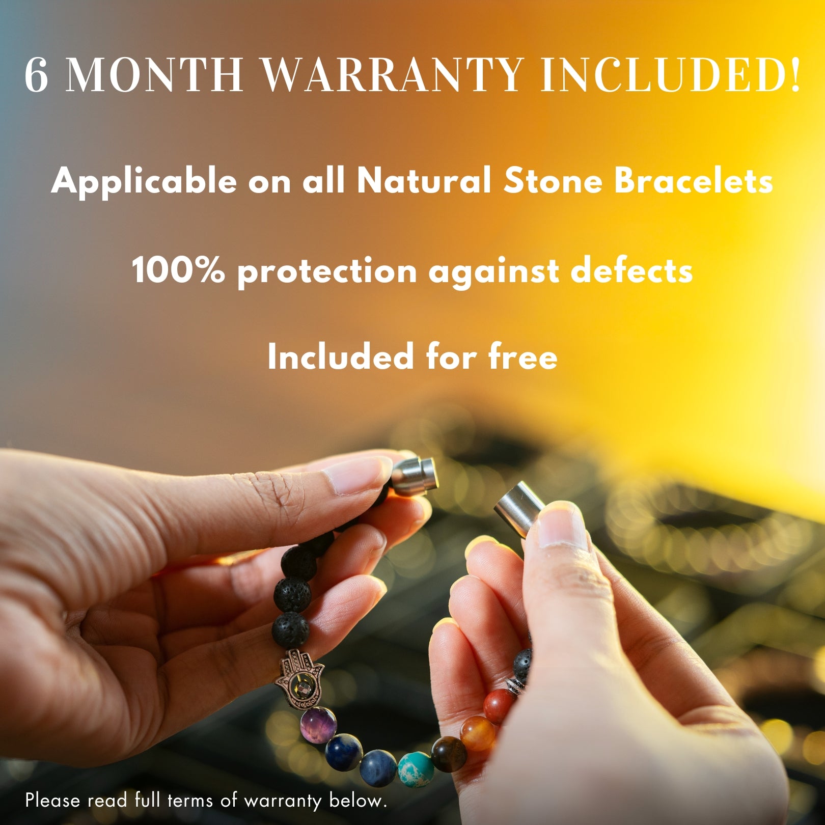 Natural Stone Jewellery Spiritual Lava and Larvikite Natural Stone Bracelet with MagSnap