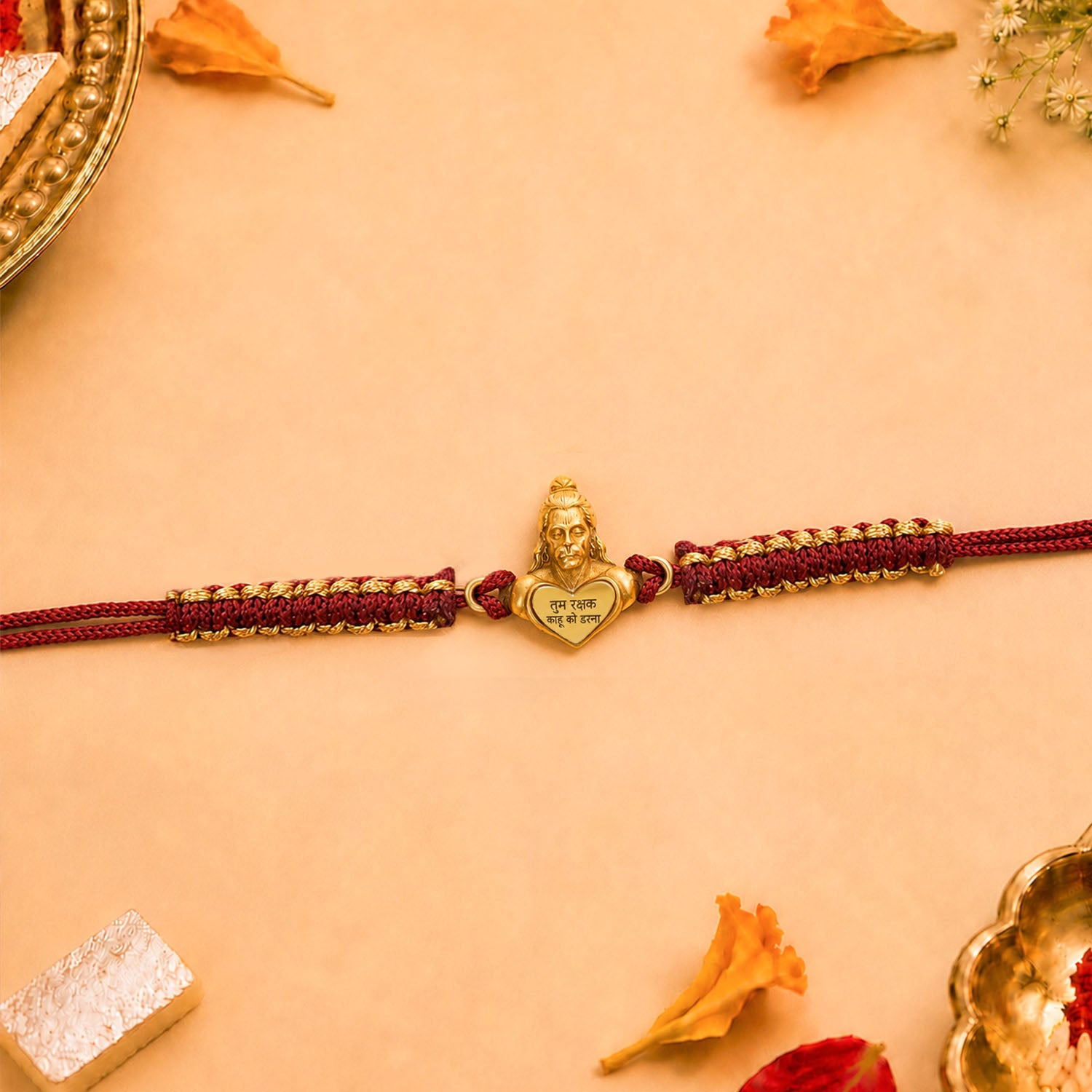 Mahabali Hanuman Pure Silver Plated Rakhi
