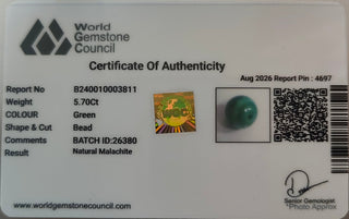 Malachite lab certificate 13