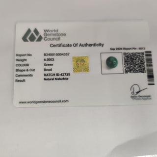 Malachite lab certificate 14