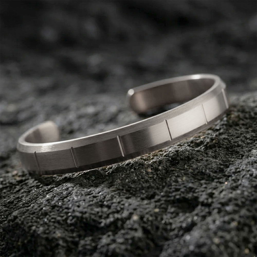 Matte Strike Line Flex Cuff Adjustable Bracelet