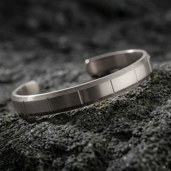 Matte Strike Line Flex Cuff Adjustable Bracelet