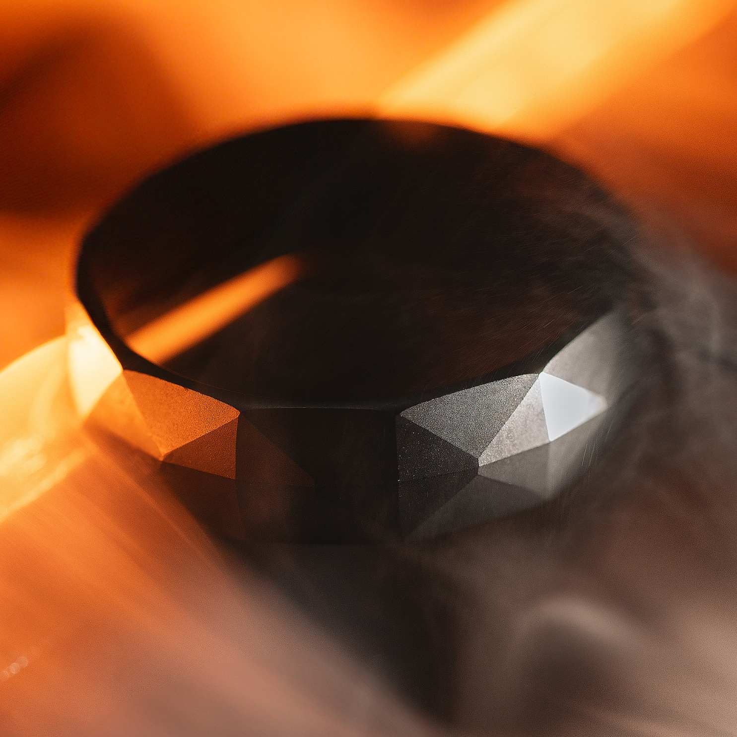 M Premium Jewellery Wakanda Matte Black Ceramic Ring