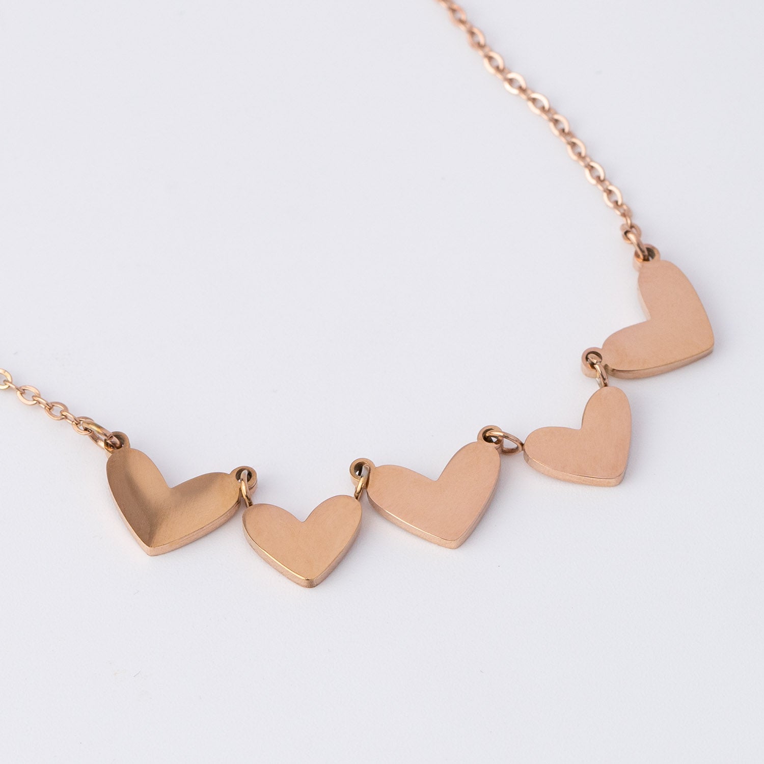 W Premium Jewellery Mini Hearts Reversible Necklace