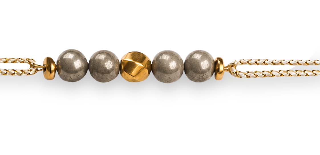 Money Magnet Pyrite Natural Stone Rakhi