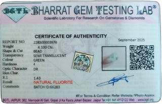 Multi Fluorite lab certificate 2