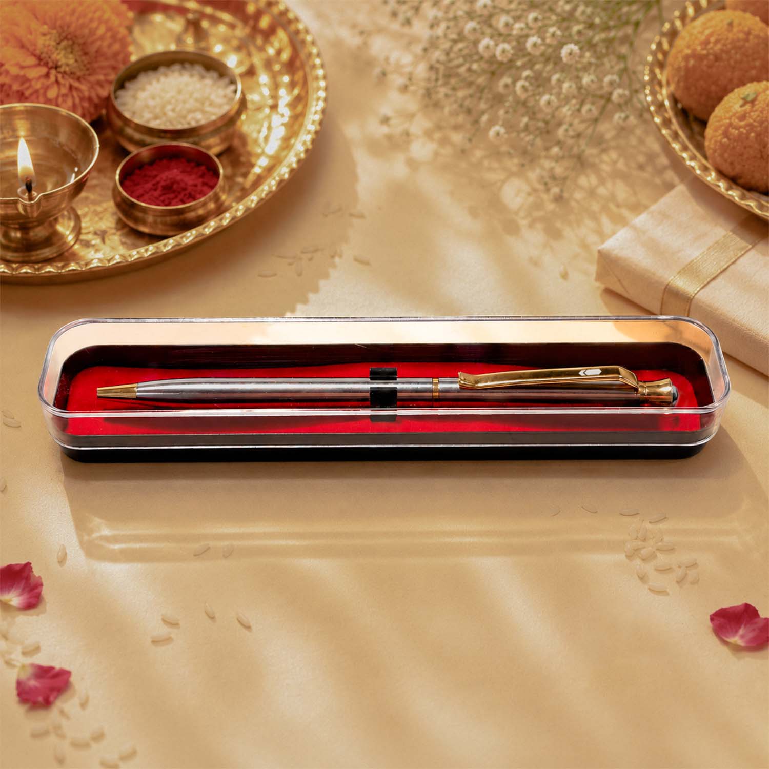 Mahabali Hanuman Pure Silver Plated Rakhi Hamper