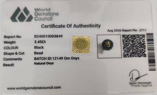 Om Onyx lab certificate 11