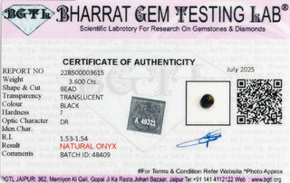 Om Onyx lab certificate 4