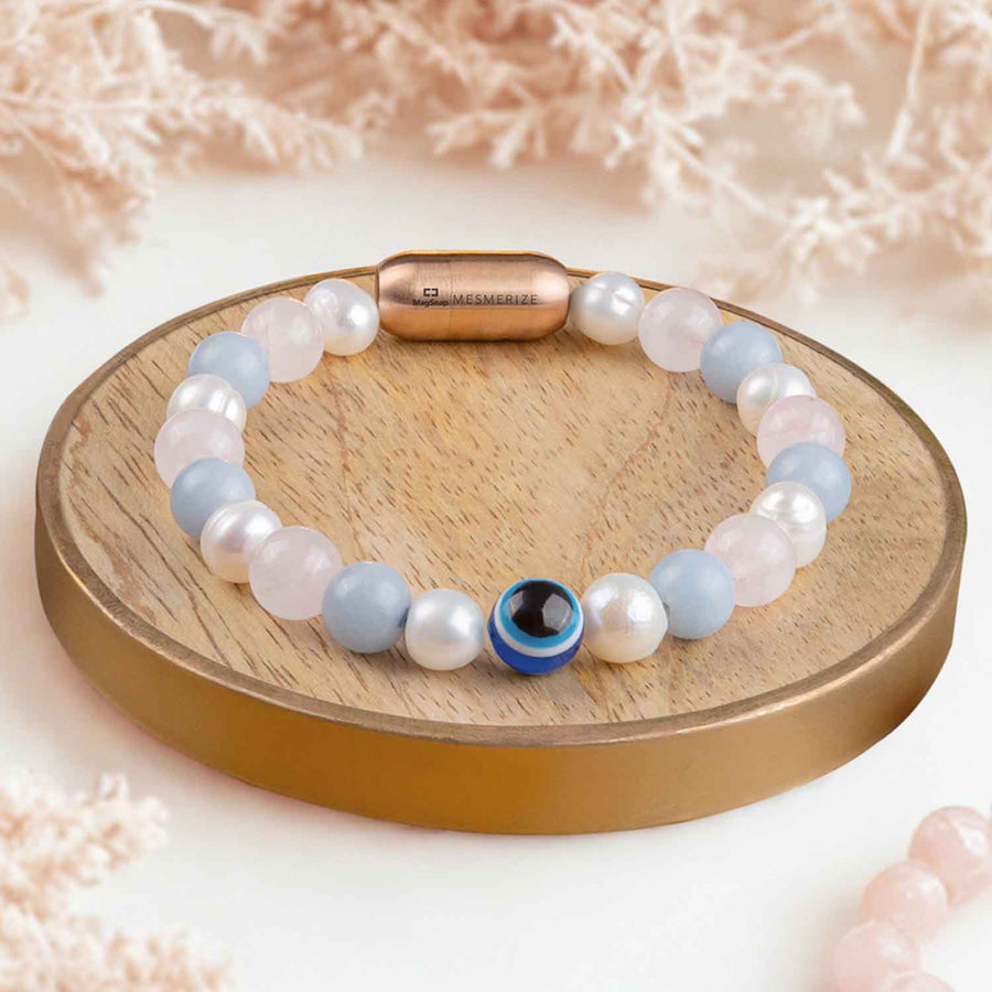 Peaceful Aura Natural Stone Bracelet with MagSnap