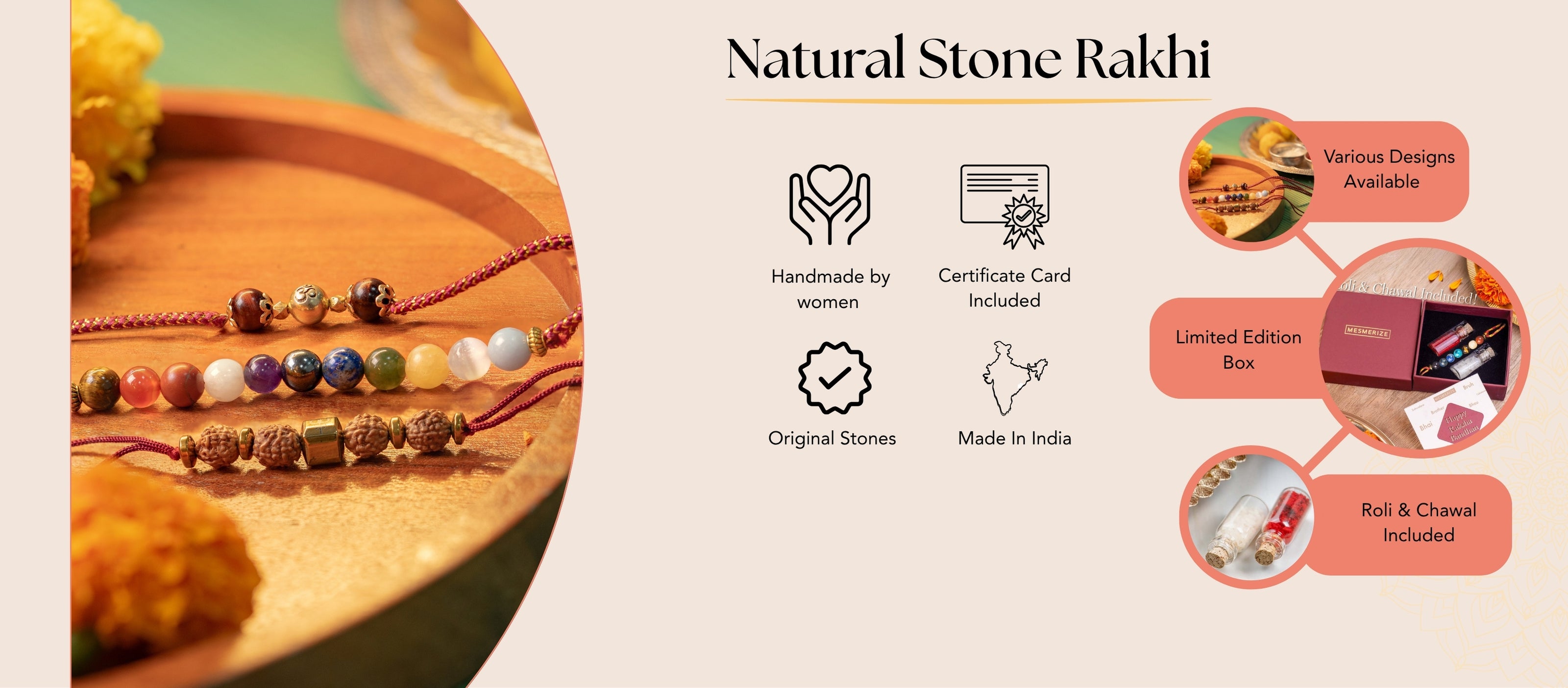Natural Stone Rakhi