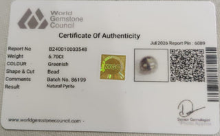 Pyrite lab certificate 11