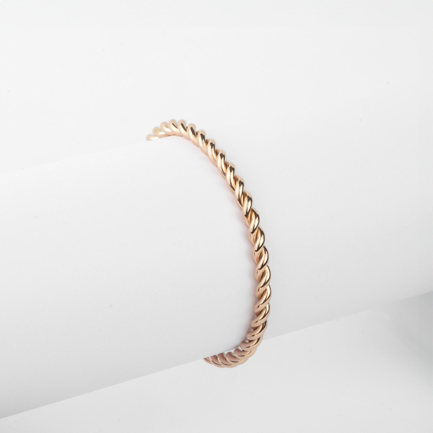 18K 3 Row Diamond Spiral Coil Bracelet - 250-8411