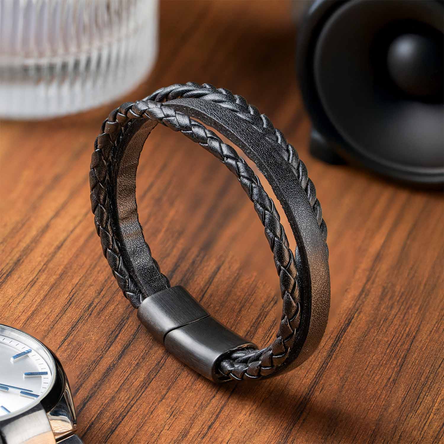 Rogue Textured NeoLeather Bracelet with MagSlide By Mesmerize