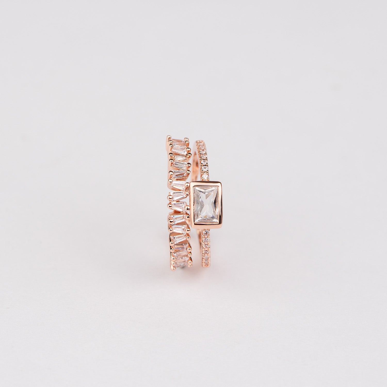 W Premium Jewellery Rose Gold W Premium Jewellery Rose Gold Diamond Crystal Adjustable Ring Crystal Adjustable Ring
