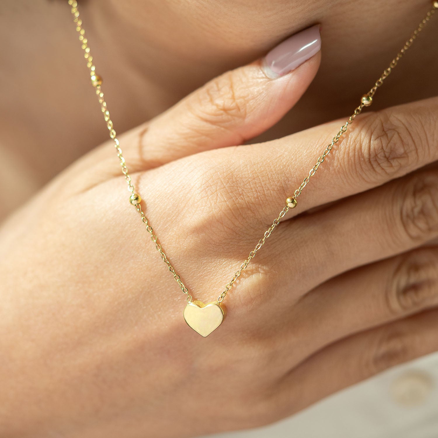 Gold Paris Heart Necklace