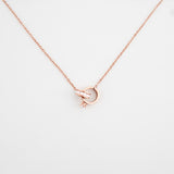 Rose Gold Diamond Promise Necklace