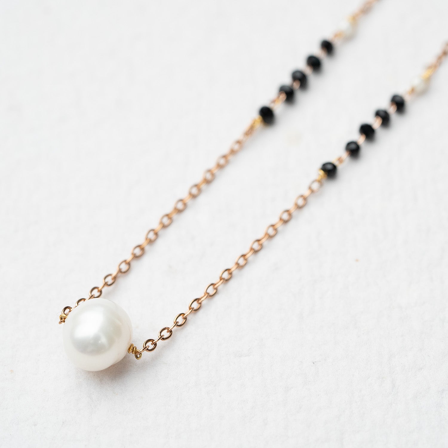 Rose Gold Pearl Mangalsutra